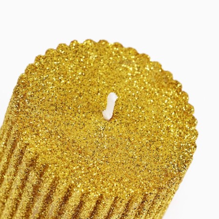 New Year's candle-string with sparkles "New Year: Happiness", 8.5 x 6 cm-3