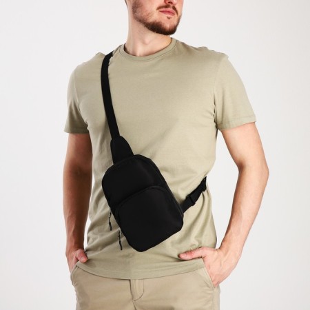 Young youth bag-bag, Textura, from textiles, black color-6
