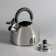 A stainless steel kettle with a whistle, 2.5 liters