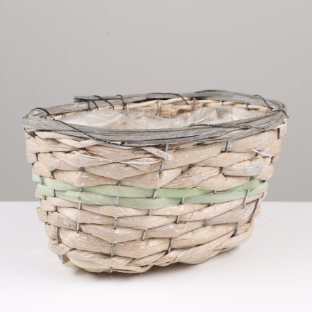 Kashpo wicker oval, 23x15x12cm, natural