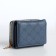 Women's wallet on the button, blue color