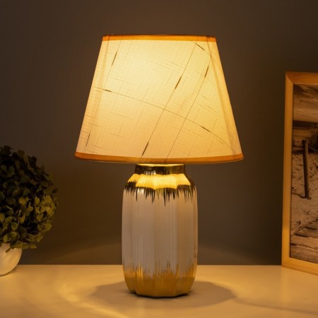 Table lamp "Martina" 1x40W E14 white/gold 24x24x40cm-1