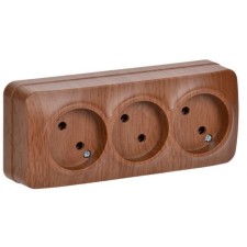 IEK ERH30-K24-10 GLORY, OP, 3 sockets, 10A without grounding
