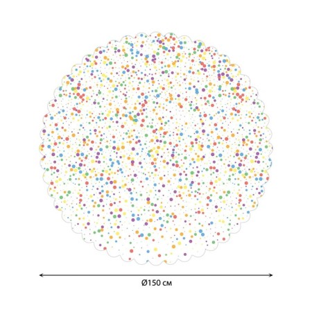 The tablecloth on the New Year Confetti table, Round, Saten, D = 150 cm-1