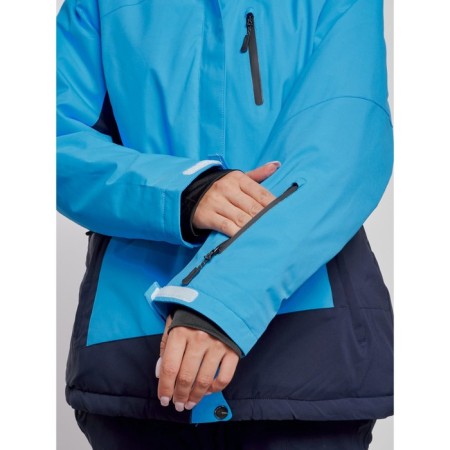 Ski jacket female winter, size 58, blue color-4