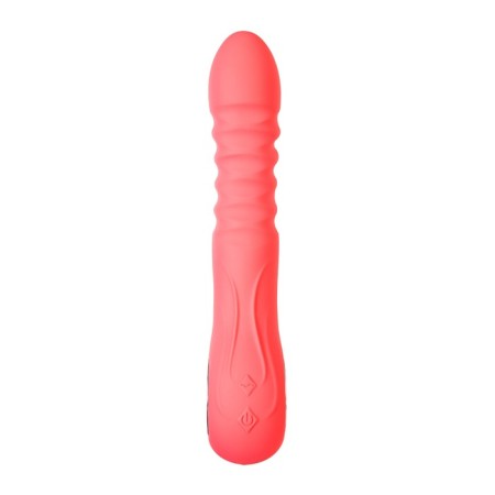 Stimulator with the up & Down Flovetta Flox, 21.5 cm, silicone, coral color-4