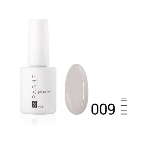 Color gel polish Pashe, No. 009 Gray silk, 9 ml