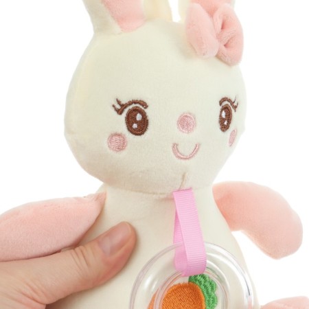 Musical Suspension “Sweet Bunny”, clumsy, with a rattle, on a crib, stroller, crumb I-9