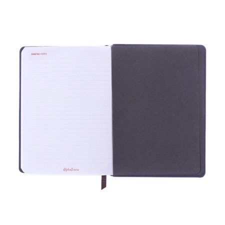 Dated diary of 2025, A6+, 176 sheets "Lyon", solid cover, pancake embossing, with liesa, block 80 g/m2, gray-11
