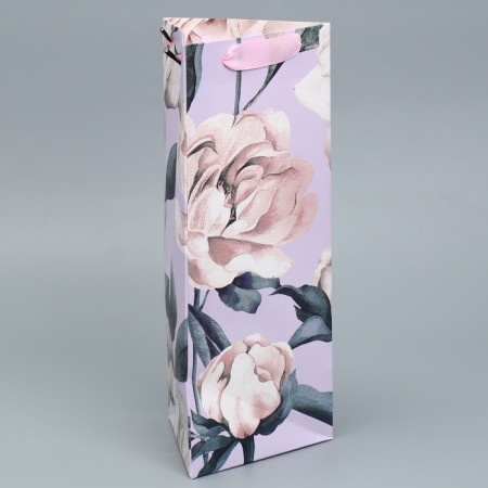 Gift package for a bottle, packaging, "tenderness", 13 x 32 x 11.3 cm-3