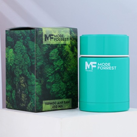 Термос для еды Mode Forrest, 450 мл, бирюзовый, сохраняет тепло 6 ч-3