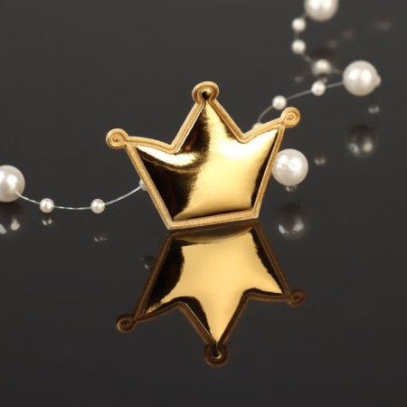 Application "Crown", 3.7 × 3.7 cm, 10 pcs, the color of the gold