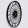 Wall clock, series: loft, "sun", smooth move, d-60 cm