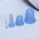 A set of vacuum cans for massage, silicone, D 7/5.5/3.9/1.6 cm, 4 pcs, color blue
