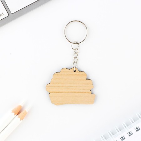 A wooden key key "100% boys", 4.6 x 3, 6 cm-3