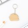 A wooden key key "100% boys", 4.6 x 3, 6 cm