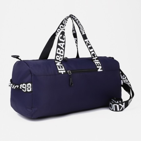 Sports bag with lightning, external pocket, blue color