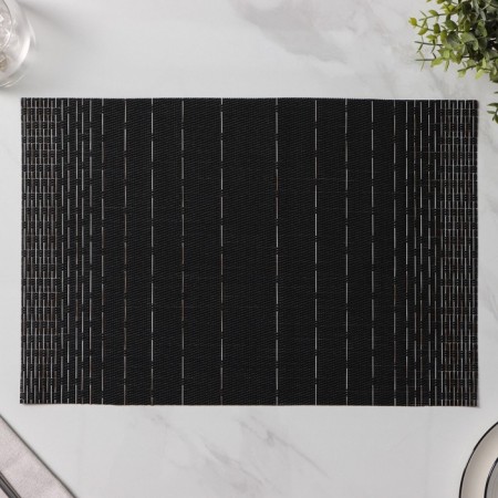 Set of serving napkins on the table “Yin”, 4 pcs, 30 × 45 cm, black color-4