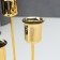 Summary Metal for 3 candles "ascent" gold 16x9x9 cm