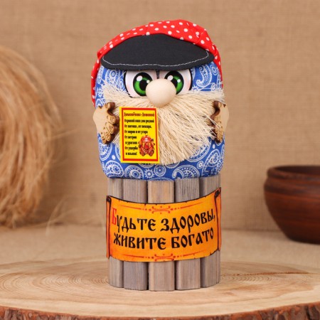 Domovaya Thomas "Be Healthy", on a barrel, 19x11x10 cm-5
