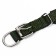 Collar "comfort" combined (polyester, claim. Leather) 39 x 1.5 cm, Osh 28-35 cm, dark green 609