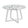Gouring Rill table 445, 700x700x440, white/glass Transparent circle