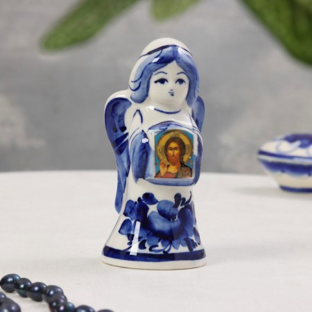 Souvenir "Angel with an icon", Gzhel, 12.5x5.5 cm, mix-10