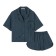 Female pajamas (shirt and shorts) KAFTAN SILK "strip" R.44-46, dark blue