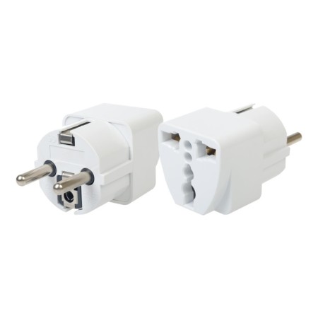 The adapter is universal, to the Asian fork, s/h, 16a, 230V, 1300W, IP20, white, 27405 6, Duwi