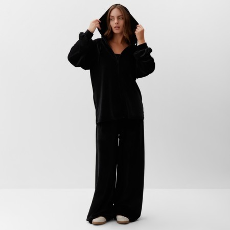 Women's costume (sweatshirt and trousers) KAFTAN PLUSHY p. 40-42, black-1