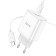 Network charger Hoco C104A, 1 Type-C, Type-C cable-Type-C, 1 m, white