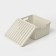 Storage box with a “knitting” lid, 1.5 l, 17 × 15 × 8 cm, color white rattan