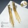 Hanging earrings "Hollywood" Rain, color gold, 11 cm