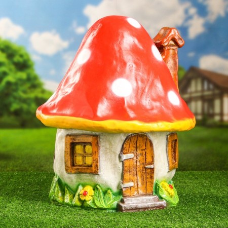 Garden figure "Mushroom House Medium" 36x44cm
