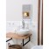 Bathroom set, color white marble