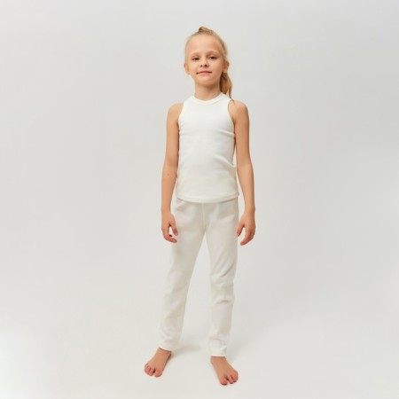 Брюки домашние для девочки MINAKU: Home collection kids цвет экрю, рост 104 см-3