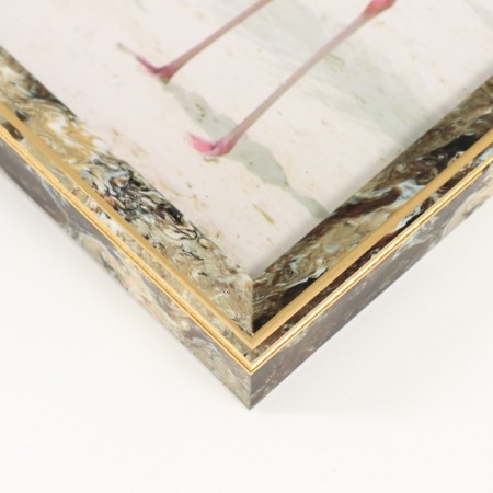 Photo frame plastic 15x20 cm "mother of pearl with a gold frame" 17x22 cm-2