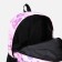 A backpack with a zipper, 3 outer pockets, lilac color