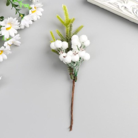 Decor for creativity "spruce branch and snowballs" 22 cm-1