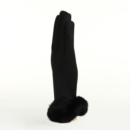 Gloves are female, dimensionless, without insulation, black color-1