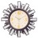 Wall clock, series: interior, "rays of the sun", smooth move, with a mirror, d-53 cm, gray