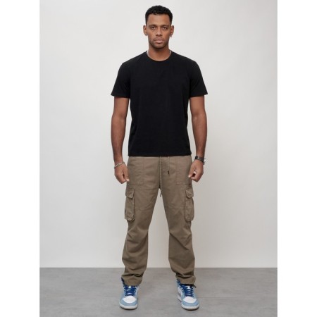 Cargo jeans men, size 54, beige color-8