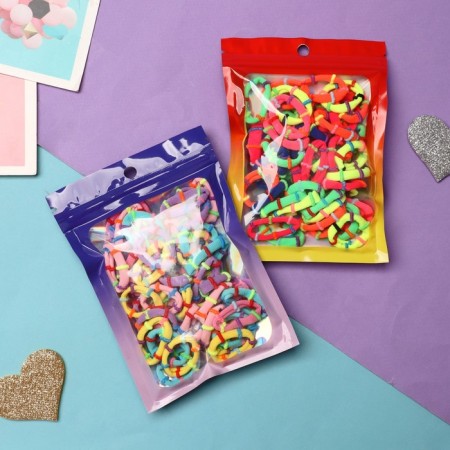 Hair elastic bands "Sports Strokes" (set 50 pieces) 2.5 cm, pastel mix-2