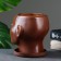 Pot - Organizer "Head" Brown, 1.3 l / 16x16x14cm