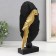 Polystone souvenir "Parrot Ara on a sheet" Black with gold 13.3x5.8x28.2 cm