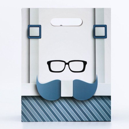 Gift box-package, packaging with a cut pen, "real man", 24 x 12 x 31 cm-1
