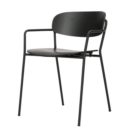 Chair with armrests TorFrid, 550 × 520 × 770 mm, black color-3