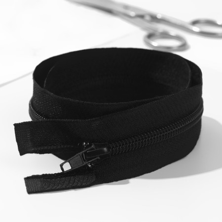 Lightning "Spiral", No. 5, detachable, automatic lock, 50 cm, black color-2