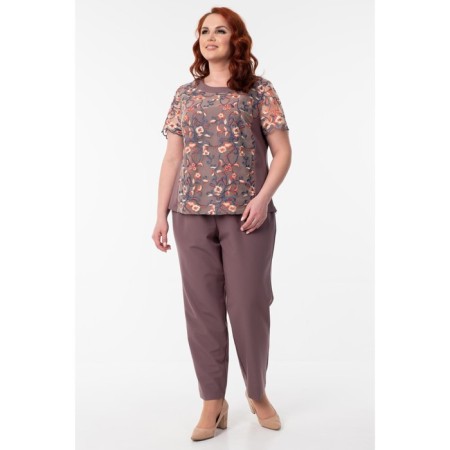 Female suit, size 54, lilac color-9