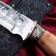 Caucasian knife, tourist "Golden Eagle" with scabbard, guard, steel - 40x13, 15 cm